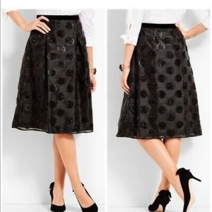 Talbots Lurex Clip Dot Full Skirt